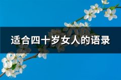 适合四十岁女人的语录(精选80句)