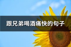 跟兄弟喝酒痛快的句子(汇总26句)