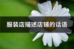 服装店描述店铺的话语(共51句)