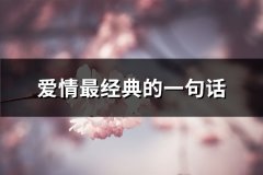爱情最经典的一句话(实用65句)