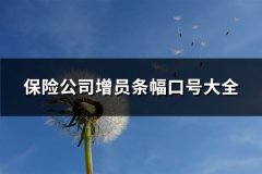 保险公司增员条幅口号大全(实用58句)