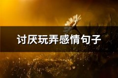 讨厌玩弄感情句子(推荐76句)