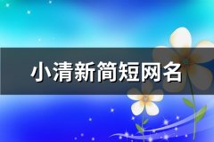 小清新简短网名(共404个)