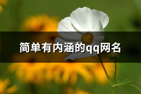 简单有内涵的qq网名(223个) 简单有内涵的刻字