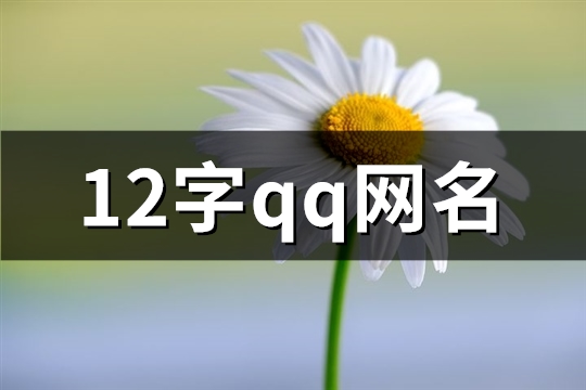 12字qq网名(优选60个)(qq昵称12个字)