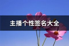 主播个性签名大全(66句)