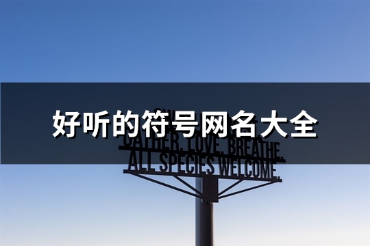好听的符号网名大全(共77个)(好听的符号网名可复制六字)