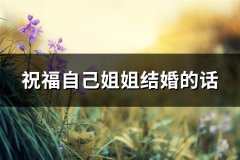 祝福自己姐姐结婚的话(必备51句)