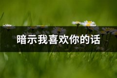 暗示我喜欢你的话(实用71句)