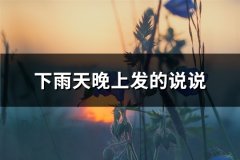 下雨天晚上发的说说(必备54句)