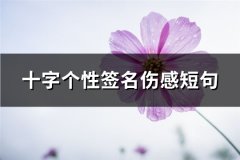 十字个性签名伤感短句(共53句)