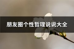 朋友圈个性哲理说说大全(推荐65句)