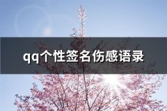 qq个性签名伤感语录(65句)