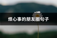烦心事的朋友圈句子(65句)