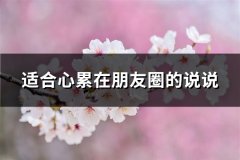 适合心累在朋友圈的说说(必备66句)