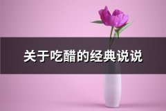 关于吃醋的经典说说(实用73句)