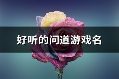 好听的问道游戏名(优选506个)