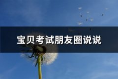宝贝考试朋友圈说说(精选53句)