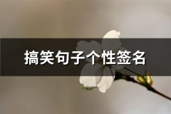 搞笑句子个性签名(66句)