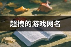 超拽的游戏网名(精选478个)
