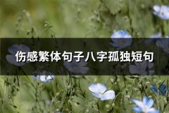 伤感繁体句子八字孤独短句(汇总80句)