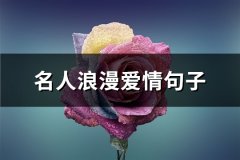 名人浪漫爱情句子(实用61句)