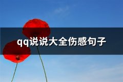 qq说说大全伤感句子(优选65句)