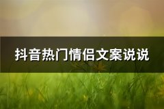 抖音热门情侣文案说说(通用51句)