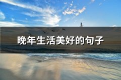 晚年生活美好的句子(热门64句)