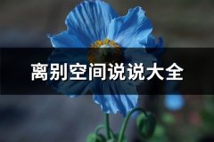 离别空间说说大全(热门69句)