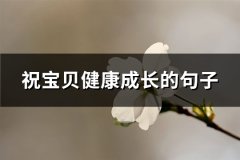 祝宝贝健康成长的句子(共70句)