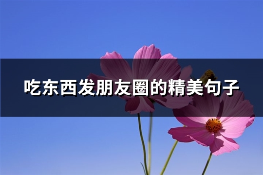 吃东西发朋友圈的精美句子(汇总75句)