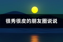很秀很皮的朋友圈说说(共125句)