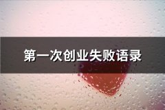 第一次创业失败语录(精选53句)