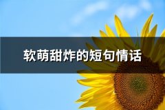 软萌甜炸的短句情话(热门77句)