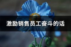 激励销售员工奋斗的话(67句)
