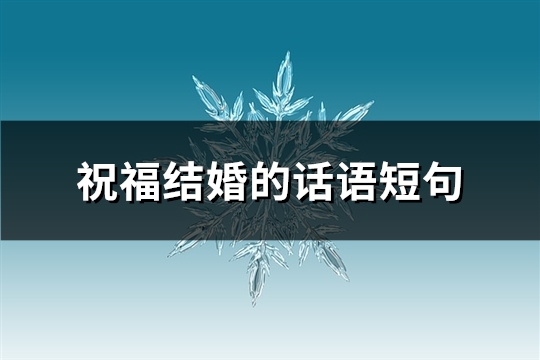 祝福结婚的话语短句(共67句)