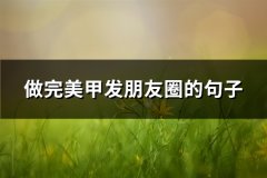 做完美甲发朋友圈的句子(共65句)