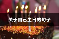 关于自己生日的句子(精选110句)