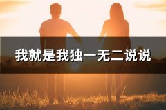 我就是我独一无二说说(优选35句)