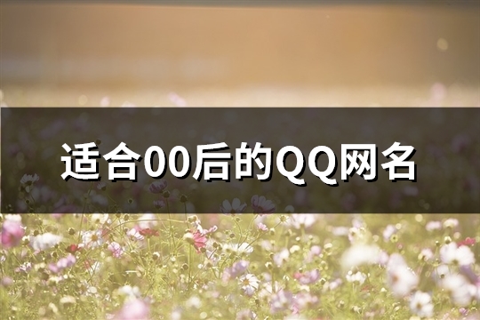 适合00后的QQ网名(精选114个)