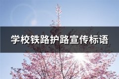 学校铁路护路宣传标语(共62句)