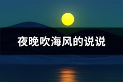 夜晚吹海风的说说(精选66句)