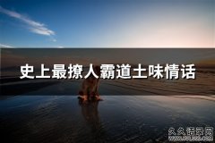 史上最撩人霸道土味情话(优选48句)