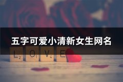 五字可爱小清新女生网名(精选114个)