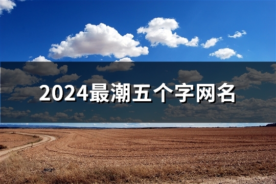 2024最潮五个字网名(共138个)