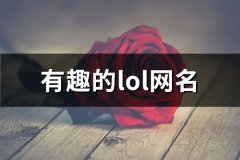 有趣的lol网名(共127个)